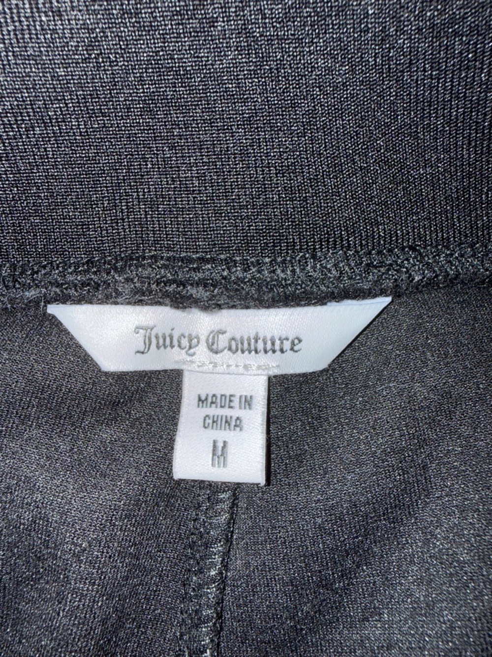 Juicy Couture Black Velour Rhinestone Logo Hoodie and Pant Set - Picture 3 of 7